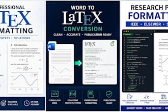 convert research papers reports and equations into latex