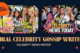write viral celebrity gossip and entertainment news articles