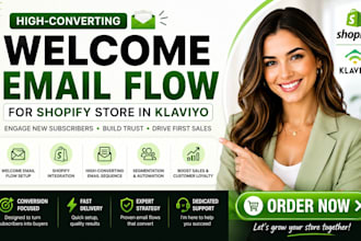 create welcome email flow for shopify store in klaviyo