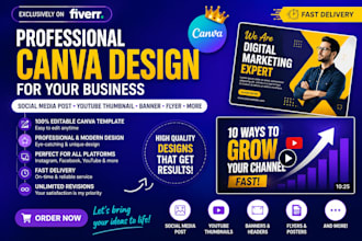 create editable canva templates for instagram ,facebook and youtube