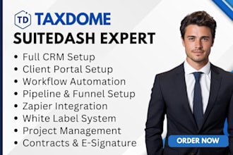 setup suitedash client portal taxdome tax firm crm automation