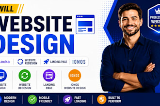 looka website design, looka website redesign, landing page, ionos website design