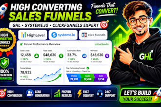 ghl expert systeme io sales funnel in clickfunnels affiliate marketing landing p