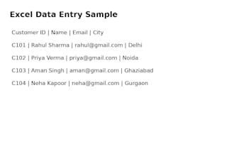 accurate data entry and excel work