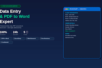 do fast and accurate data entry and pdf to word conversion