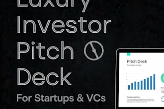 design a luxury investor pitch deck presentation for startup