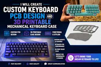 create custom keyboard pcb design and 3d printable mechanical keyboard case
