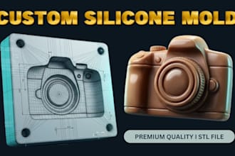 3d silicone mold plastic injection chocolate mold rapid prototyping cad stl file