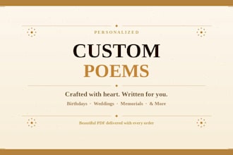 write a heartfelt personalized poem for any occasion