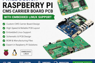 design raspberry pi cm5 carrier board pcb with embedded linux support