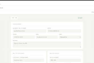 create a modern gst invoice and billing website