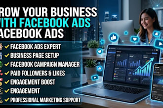 create and setup fb page, ads campaign and business manager