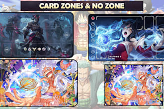 design custom tcg playmat, trading card game board for anime pokemon tcg duelmat