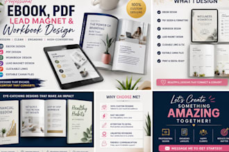 design professional PDF, lead magnet, workbook