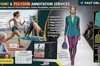 do keypoint, human pose and polygon annotation
