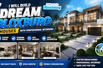 build dream bloxburg houses with professional interiors
