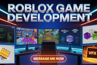 build you roblox map and gui, vfx, ui and script any system
