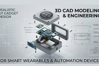 create smart iot device design, pcb enclosure and 3d cad modeling