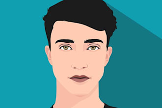 turn your photo into clean vector illustration portrait