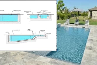 design swimming pool permit plans and construction drawings