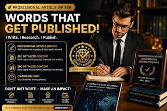 write professional articles and research content writing