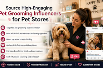 source high engaging pet grooming influencers for pet stores