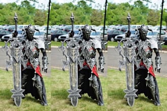 custom 3d cosplay creation wearable anime fantasy knight 3d cosplay armor model