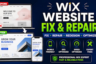 fix repair redesign and optimize your wix website