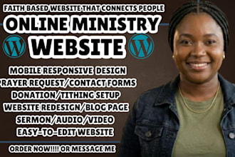 online ministry website church website faith based site pastor website religious