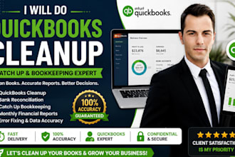 do quickbooks cleanup, catch up bookkeeping and fix messy financial records