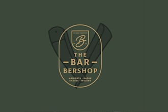 design barber barbershop hair cut beauty salon logo