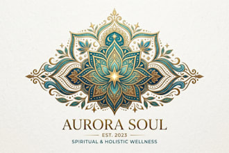 design an elegant and spiritual mandala logo for your brand