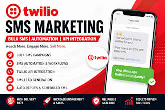 setup twilio bulk sms marketing campaigns and automation