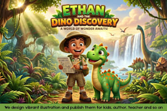 draw amazing 3d children book illustration and children story books for kids