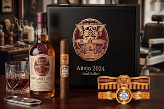 do unique cigar logo, cigar band, cigar box and cigar label design for you