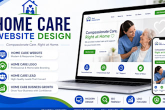 home care website, home care, health care, medical website and home care logo