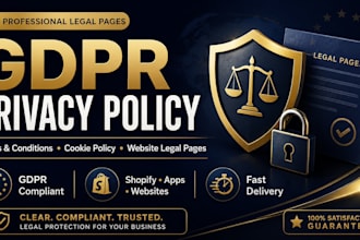 draft gdpr privacy policy and legal pages for website or app
