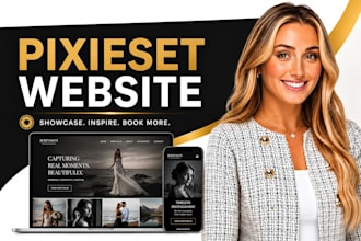 design an attractive photography website on pixieset, squarespace website