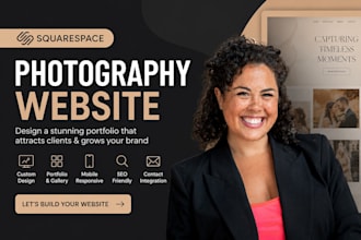 design squarespace photography website with portfolio