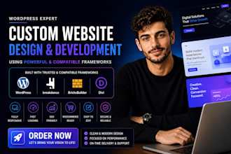 create a responsive wordpress website using elementor pro divi and breakdance