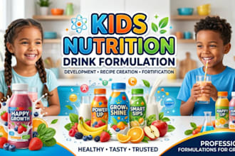 create custom kids nutrition drink and healthy beverage formulations