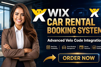 build wix car details rental website and booking system with advanced velo code