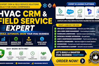 setup hvac company CRM buildops salesforce field service zoho fsm dynamics 365