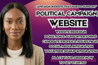 political campaign website election website candidate website fundraising webs
