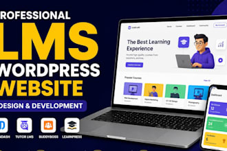 design redesign build elearning wordpress lms website using tutor lms learnpress