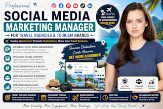 be your social media marketing manager for travel agencies and tourism brands