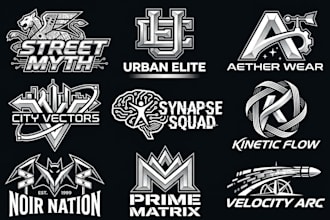 create professional y2k clothing and modern streetwear logo