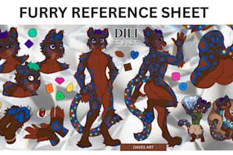 draw furry reference sheet furry ref sheet nsfw furry art illustration commision