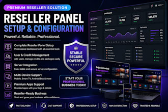 configure reseller panel strong 8k ,tivione,mega ott, lion ott, dream 4k,trex