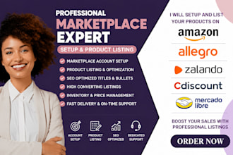 setup amazon allegro zalando cdiscount mercado libre marketplace product listing